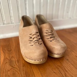 No 6 Blush Suede Clogs